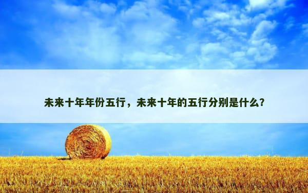 未来十年年份五行，未来十年的五行分别是什么？
