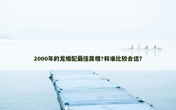 2000年的龙婚配最佳属相?和谁比较合适？
