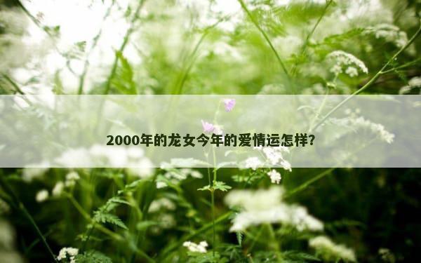 2000年的龙女今年的爱情运怎样？