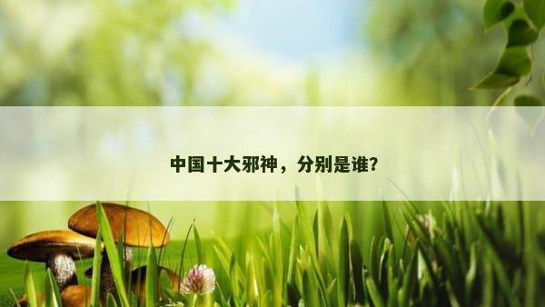 中国十大邪神，分别是谁？
