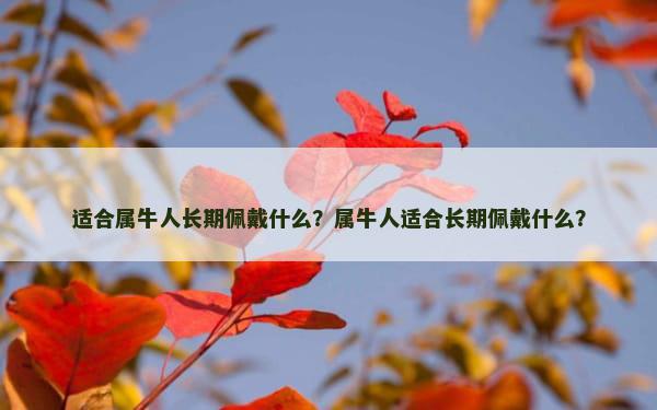 适合属牛人长期佩戴什么？属牛人适合长期佩戴什么？