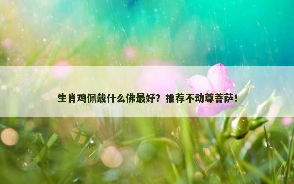 生肖鸡佩戴什么佛最好？推荐不动尊菩萨！