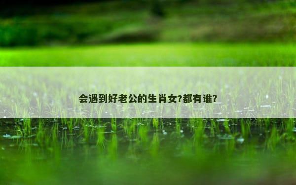 会遇到好老公的生肖女?都有谁？