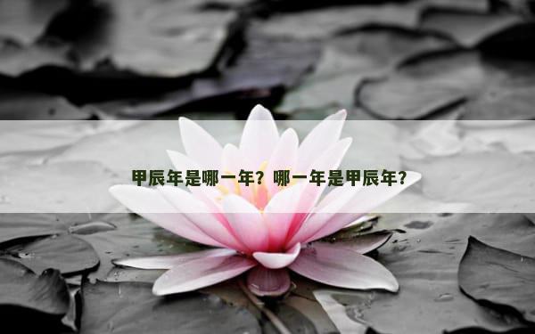 甲辰年是哪一年？哪一年是甲辰年？