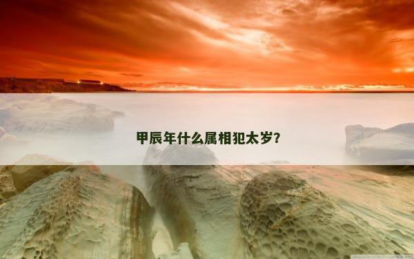 甲辰年什么属相犯太岁？