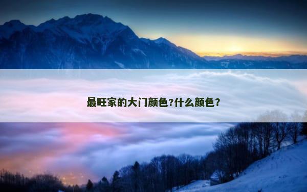 最旺家的大门颜色?什么颜色？