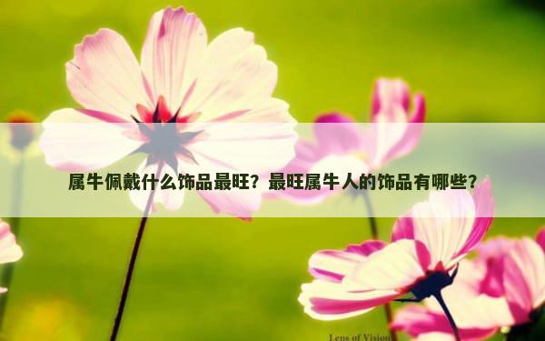 属牛佩戴什么饰品最旺？最旺属牛人的饰品有哪些？