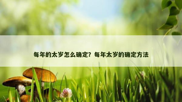 每年的太岁怎么确定？每年太岁的确定方法
