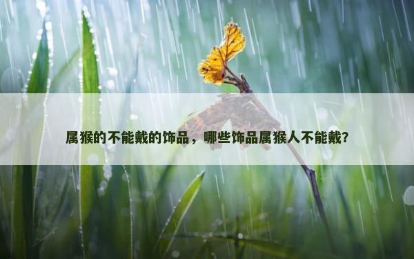 属猴的不能戴的饰品，哪些饰品属猴人不能戴？