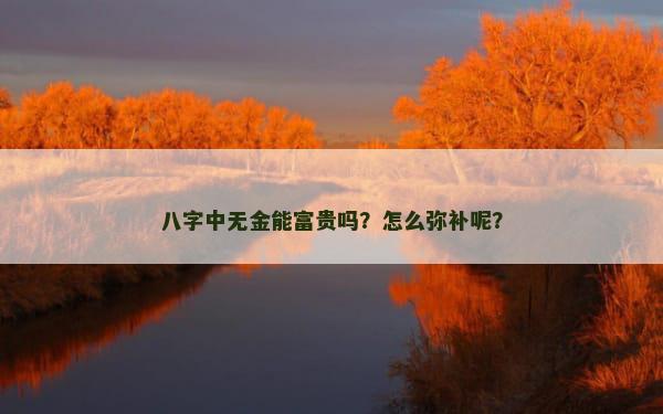 八字中无金能富贵吗？怎么弥补呢？