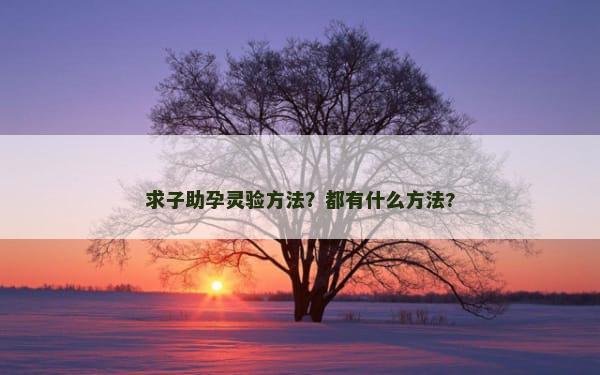 求子助孕灵验方法？都有什么方法?