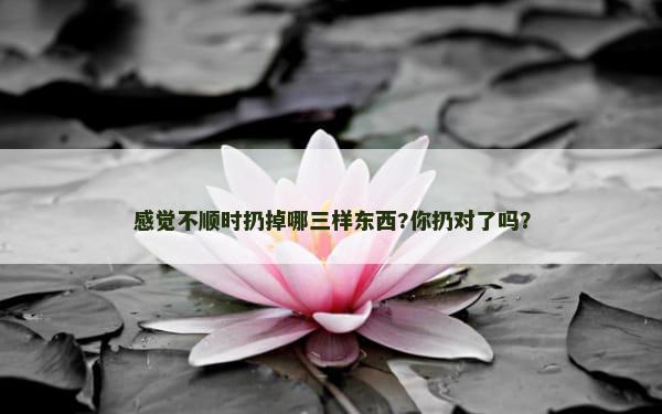 感觉不顺时扔掉哪三样东西?你扔对了吗？