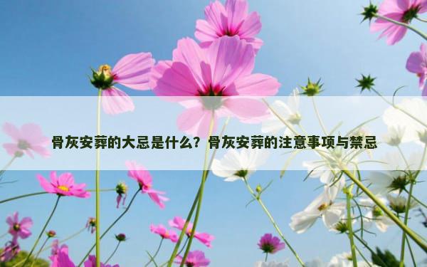 骨灰安葬的大忌是什么？骨灰安葬的注意事项与禁忌