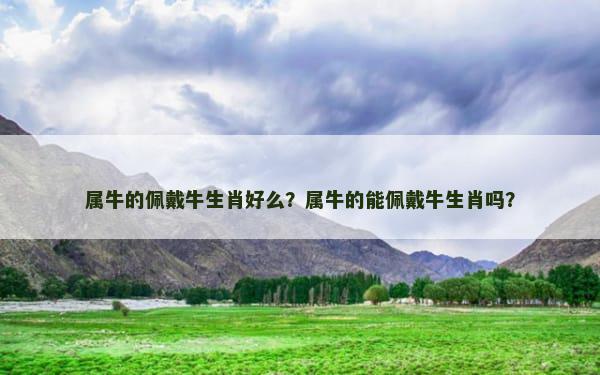 属牛的佩戴牛生肖好么？属牛的能佩戴牛生肖吗？