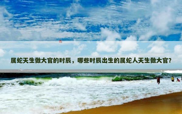 属蛇天生做大官的时辰，哪些时辰出生的属蛇人天生做大官？