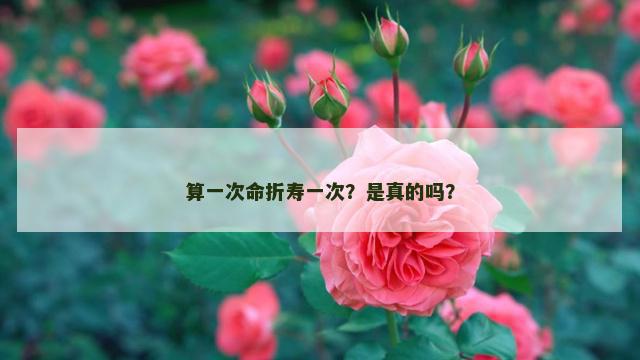 算一次命折寿一次？是真的吗？