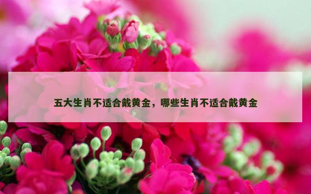 五大生肖不适合戴黄金，哪些生肖不适合戴黄金