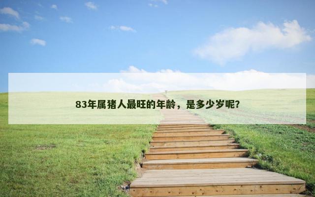 83年属猪人最旺的年龄，是多少岁呢？