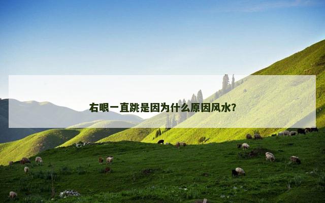 右眼一直跳是因为什么原因风水？