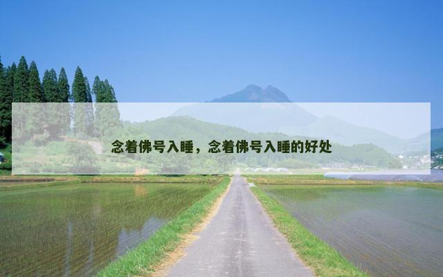 念着佛号入睡，念着佛号入睡的好处