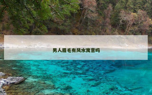 男人眉毛有风水寓意吗