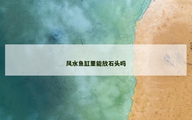 风水鱼缸里能放石头吗