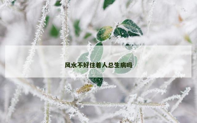 风水不好住着人总生病吗