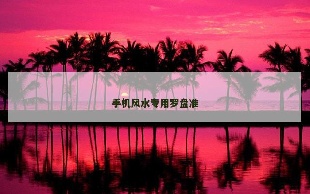 手机风水专用罗盘准