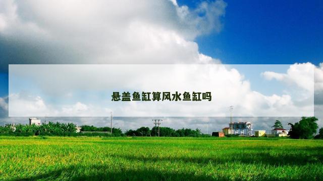 悬盖鱼缸算风水鱼缸吗