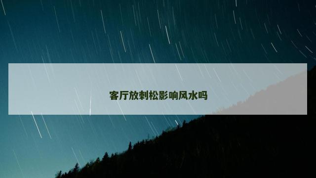 客厅放刺松影响风水吗