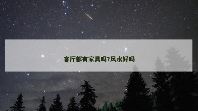客厅都有家具吗?风水好吗