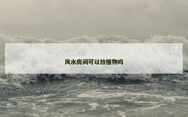 风水房间可以放植物吗