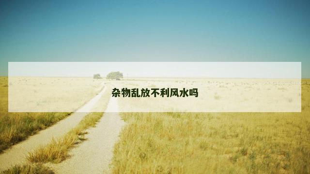 杂物乱放不利风水吗