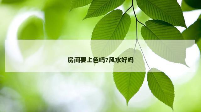 房间要上色吗?风水好吗