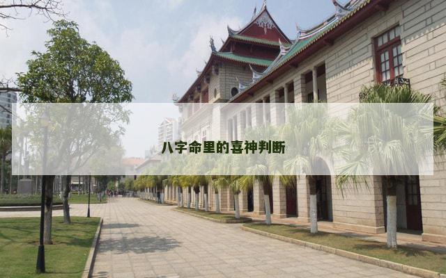 八字命里的喜神判断