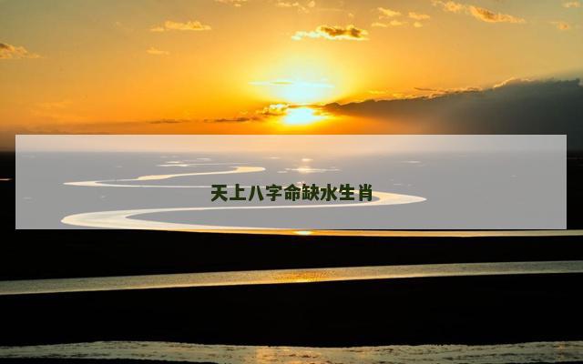天上八字命缺水生肖