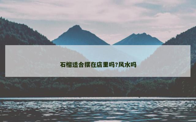 石榴适合摆在店里吗?风水吗