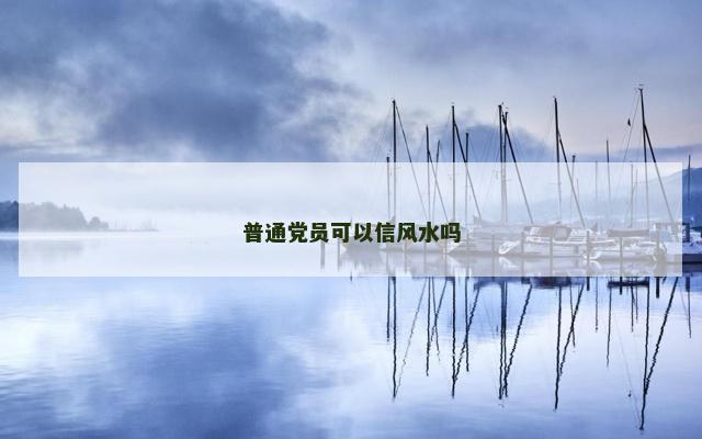 普通党员可以信风水吗