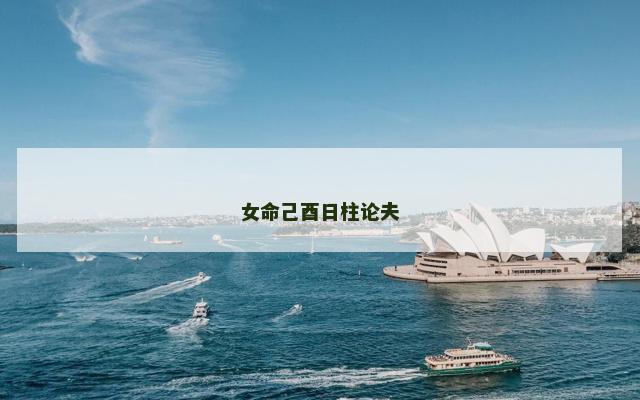 女命己酉日柱论夫