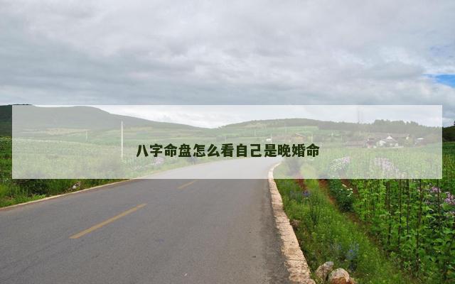 八字命盘怎么看自己是晚婚命