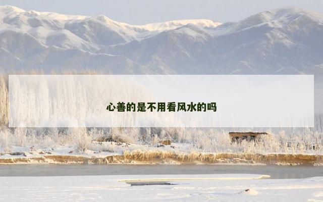 心善的是不用看风水的吗