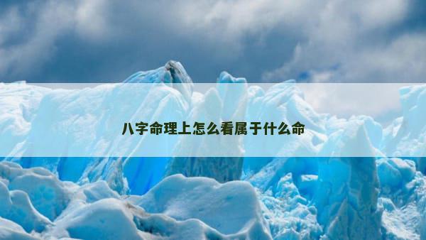 八字命理上怎么看属于什么命