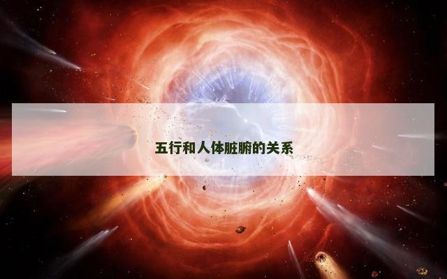 五行和人体脏腑的关系