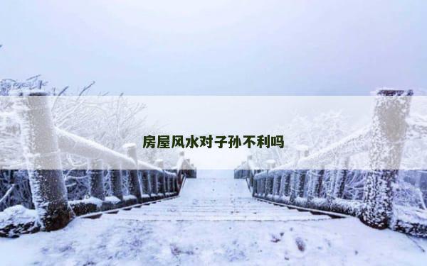 房屋风水对子孙不利吗