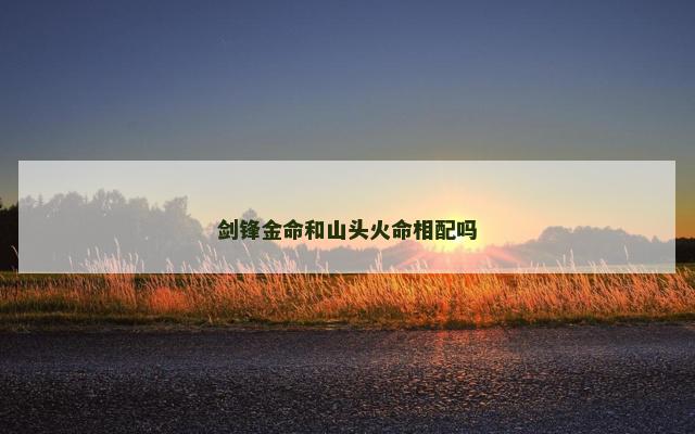 剑锋金命和山头火命相配吗