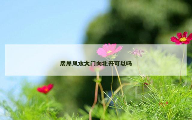 房屋风水大门向北开可以吗