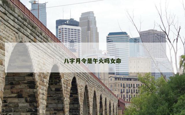 八字月令是午火吗女命