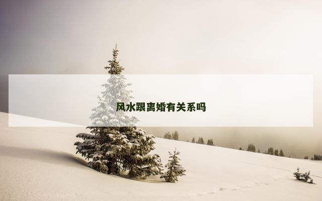 风水跟离婚有关系吗