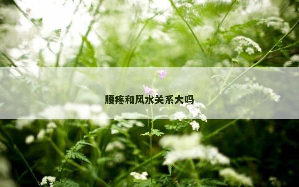 腰疼和风水关系大吗