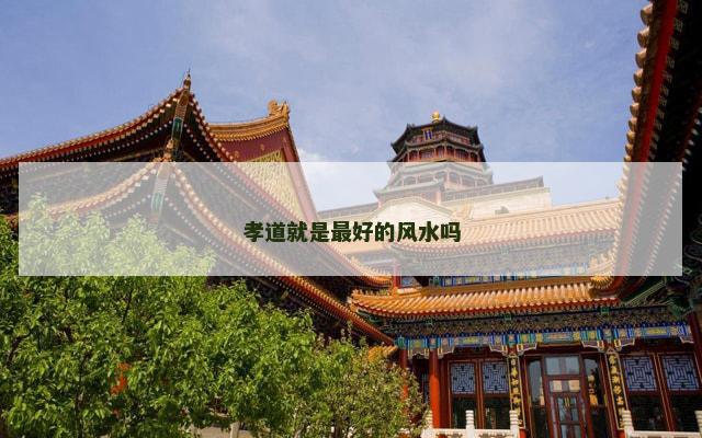 孝道就是最好的风水吗